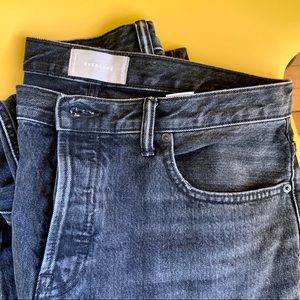 Everlane Boyfriend Jeans Washed Black 100% Cotton